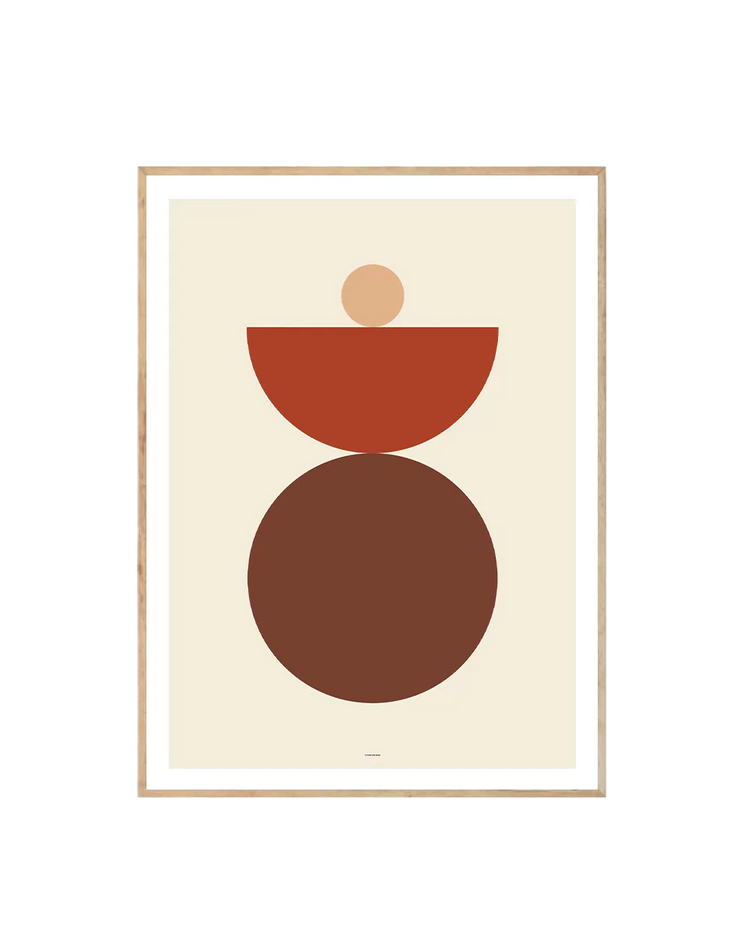 Abstract Shapes Vintage Red