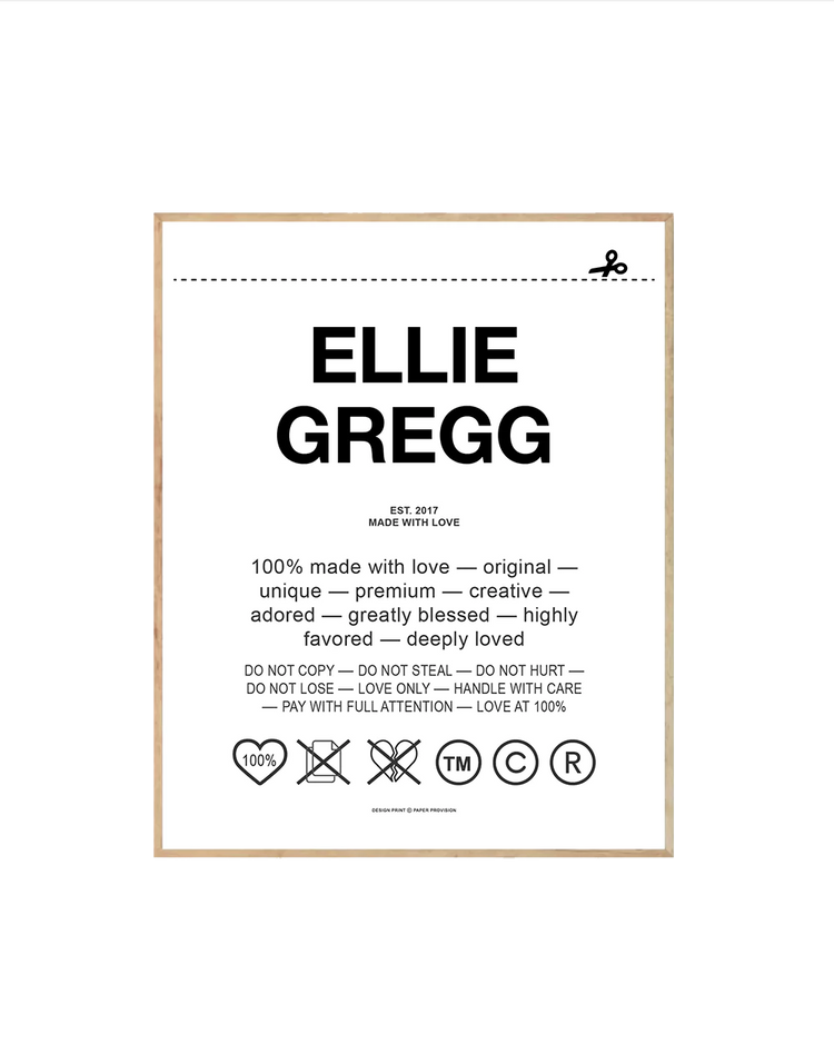 (Personalised) Label Of Love