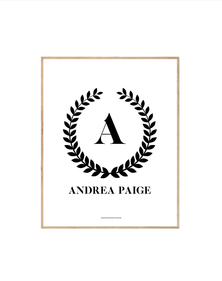 (Personalised) Luxe Wreath Initial