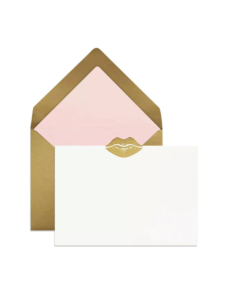 Gold Kiss Notecards