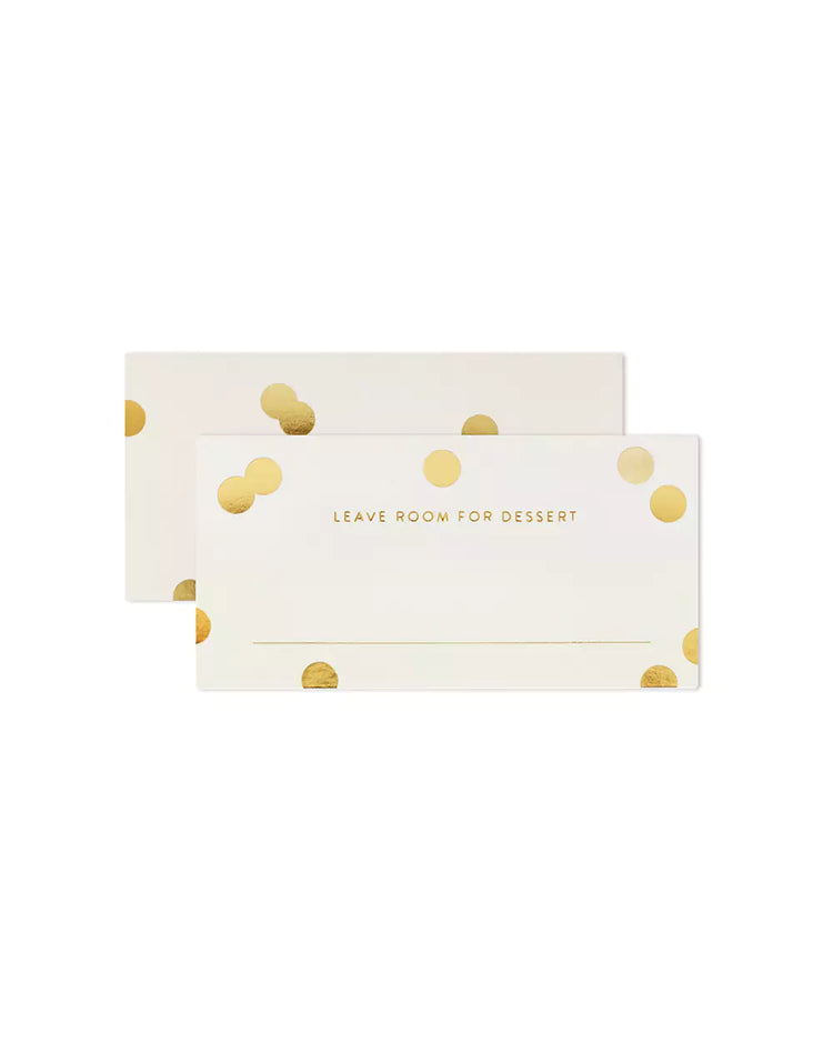 Gold Confetti Place Cards