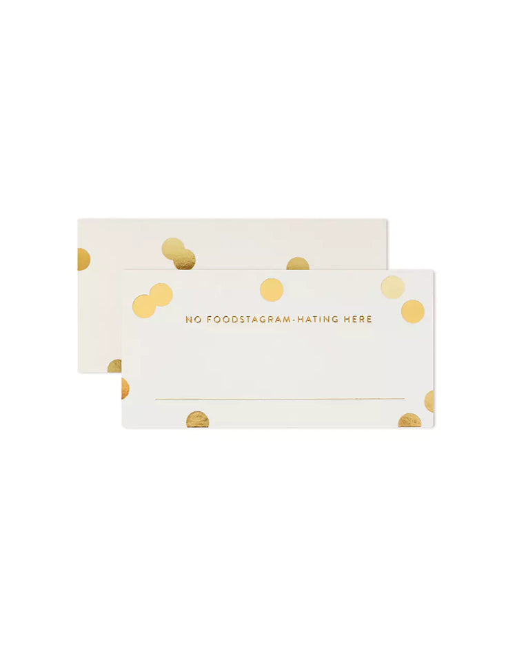 Gold Confetti Place Cards