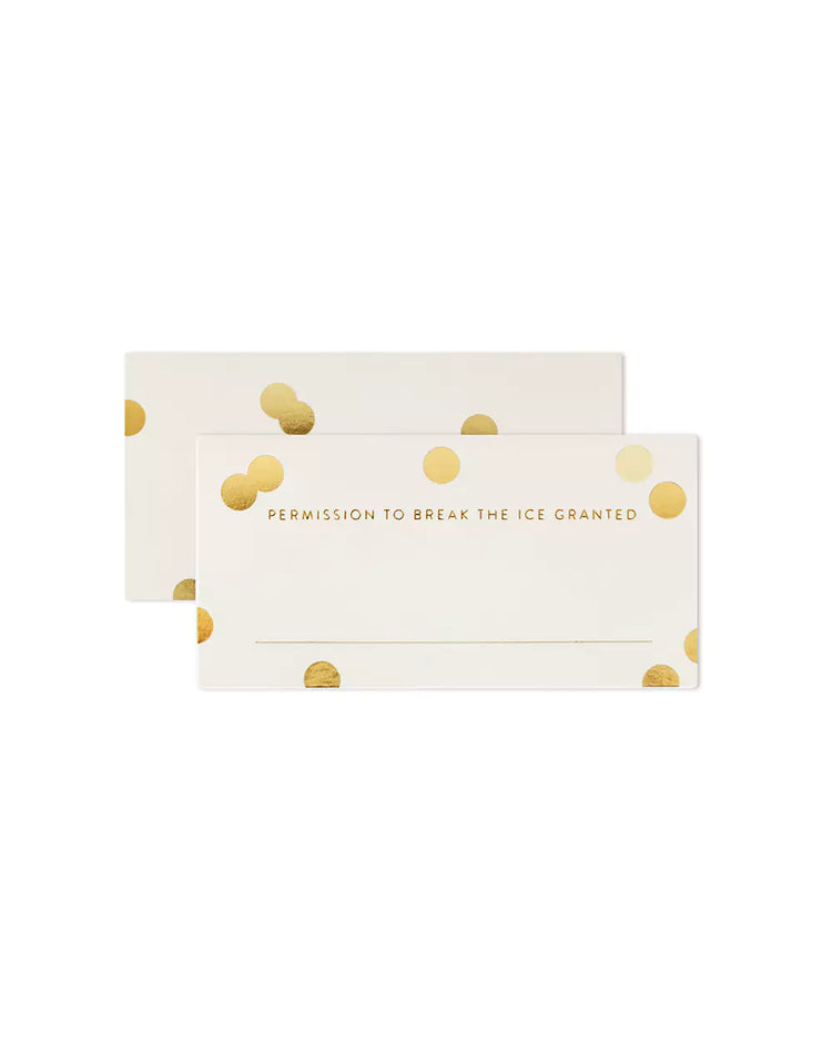 Gold Confetti Place Cards