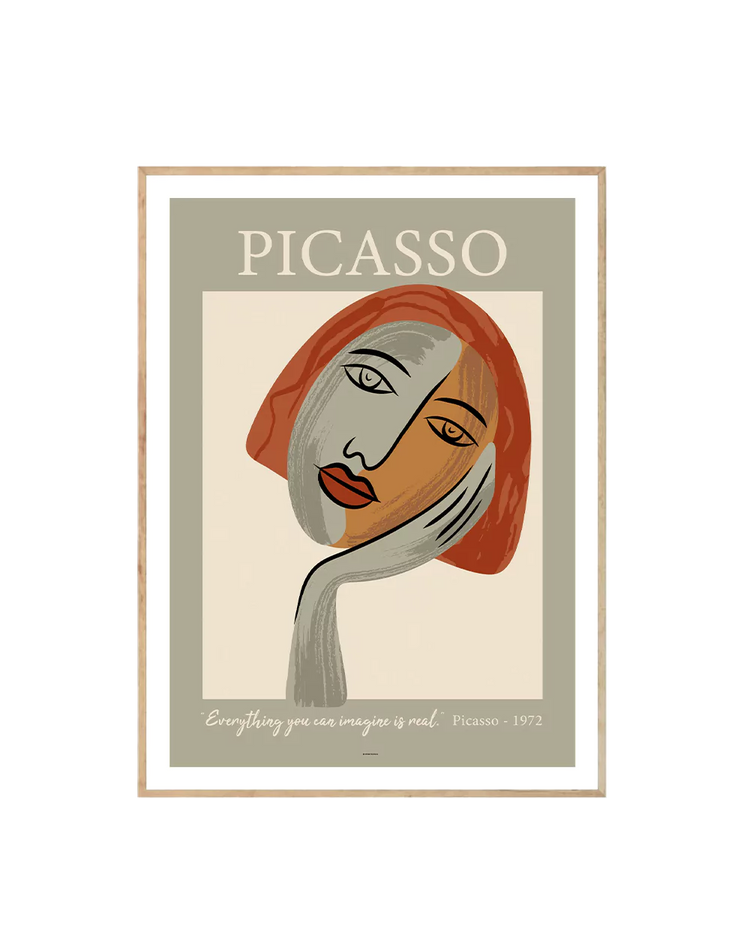 Picasso Face with Hand