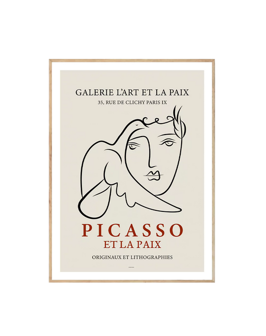 Picasso Man and Dove Poster