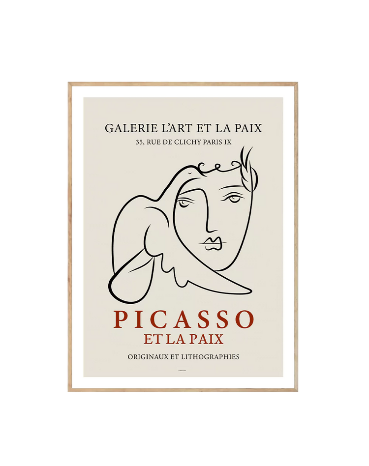 Picasso Man and Dove Poster