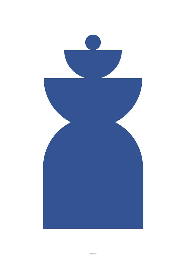 Abstract Geometric Blue II