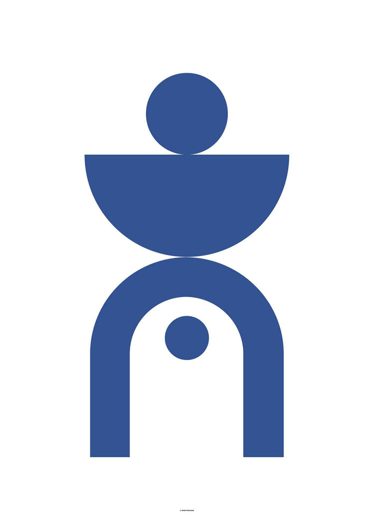 Abstract Geometric Blue I