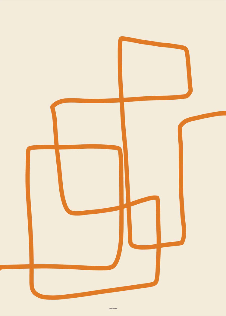 Abstract Lines Orange II