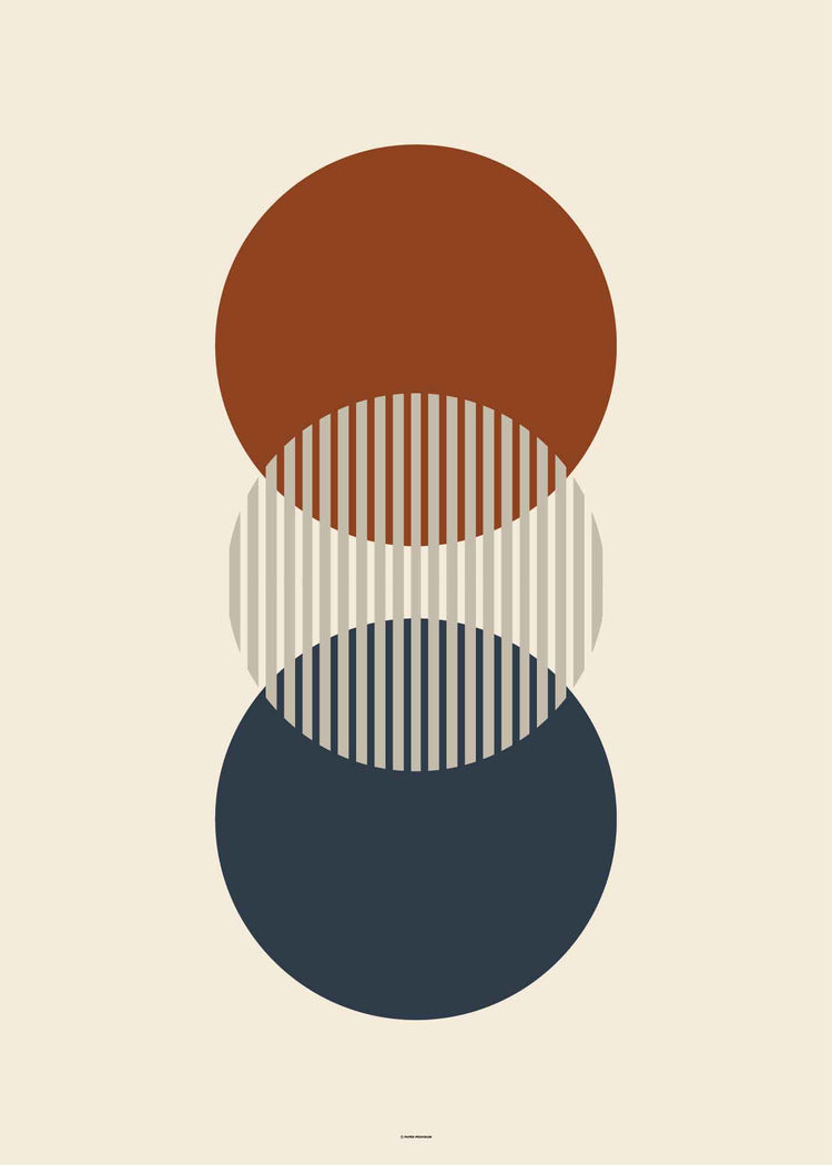 Midcentury Circles Trio