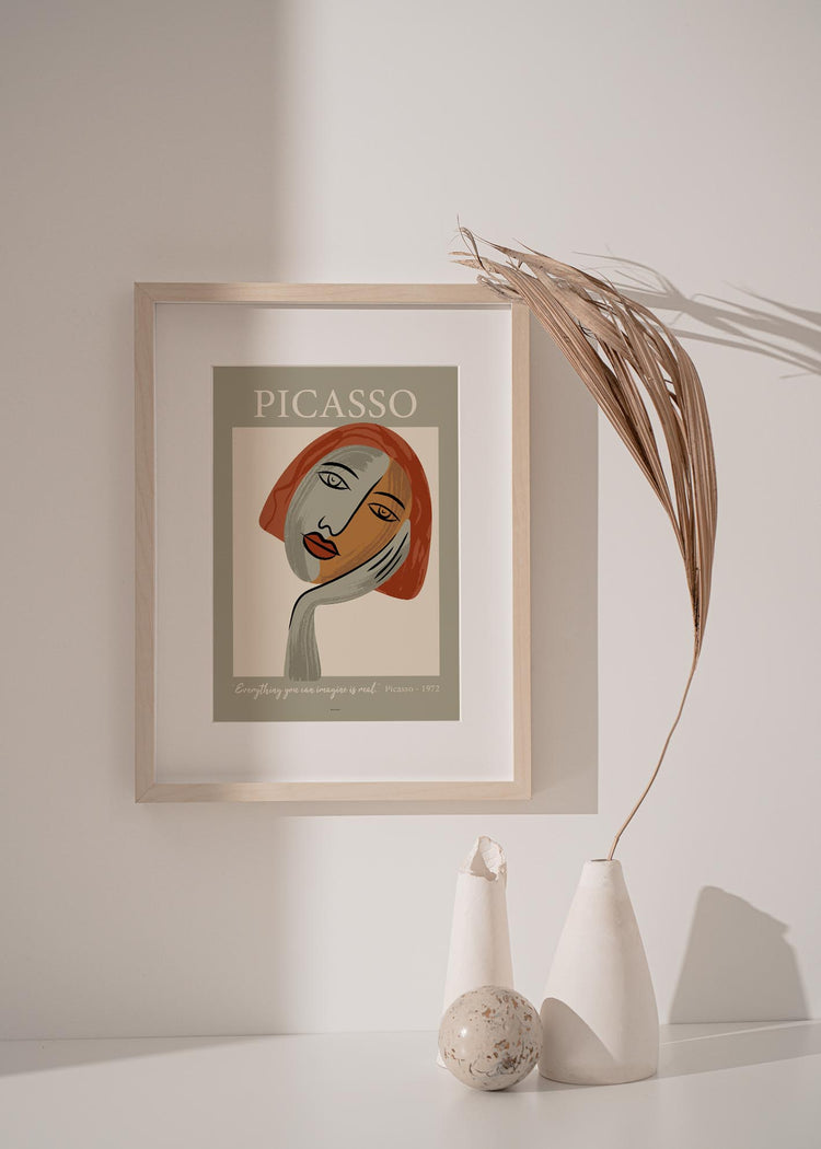 Picasso Face with Hand