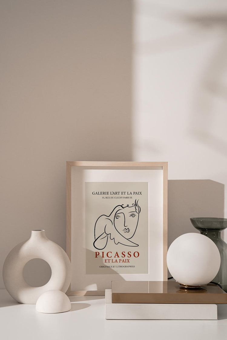 Picasso Man and Dove Poster