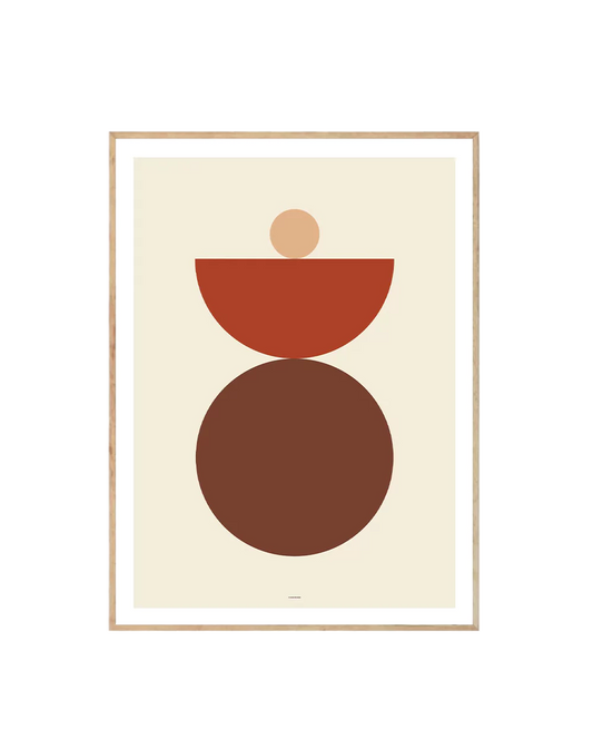 Abstract Shapes Vintage Red