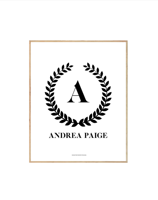 (Personalised) Luxe Wreath Initial