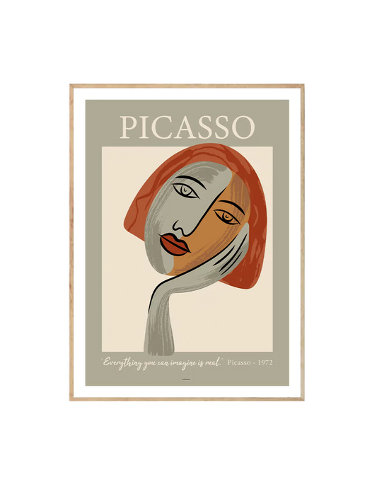 Picasso Face with Hand