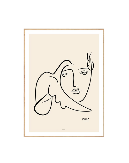 Picasso Man and Dove Sketch