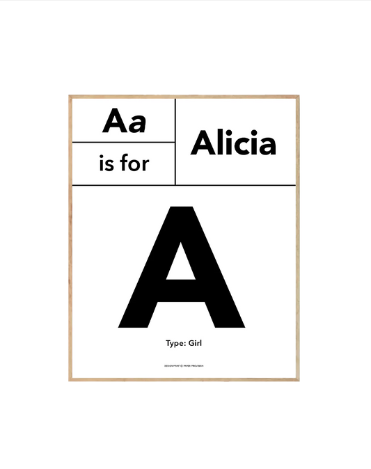 (Personalised) Typo Initial Avenir