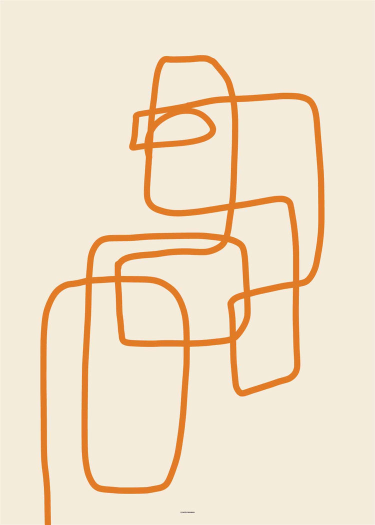 Abstract Lines Orange III