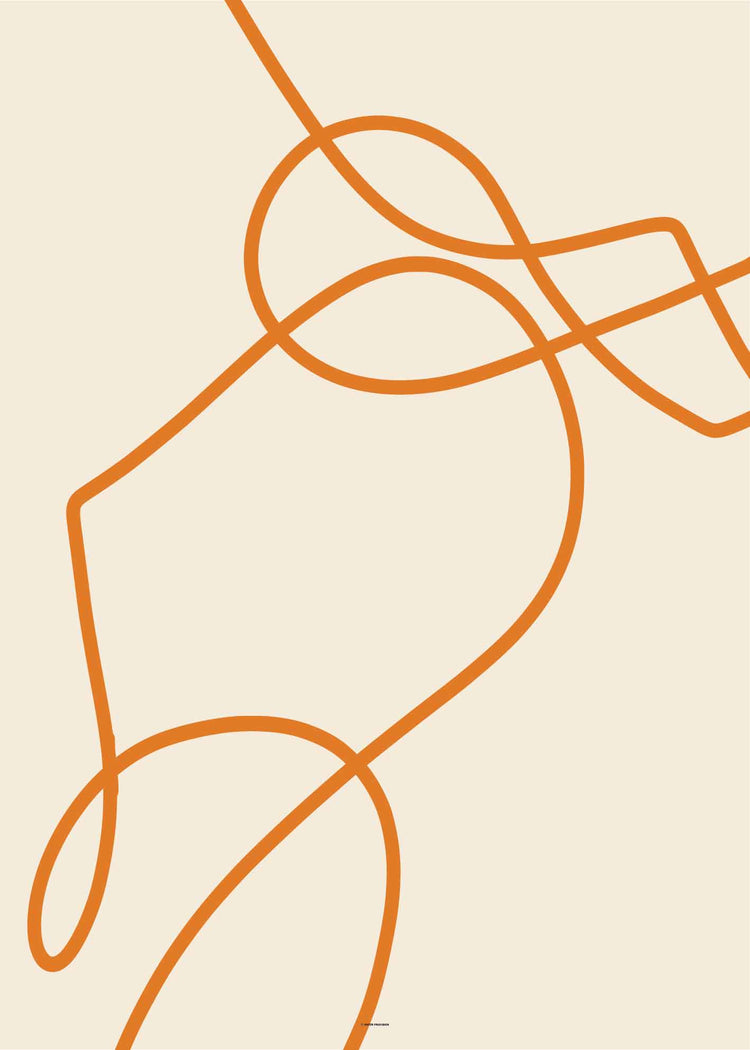 Abstract Lines Orange I