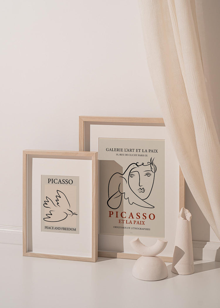 Picasso Man and Dove Poster