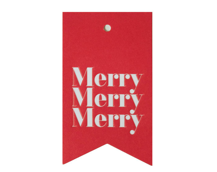 Red Merry Single Tag